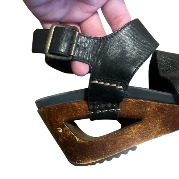 Black Wedge Sandals - Picture 8 of 11